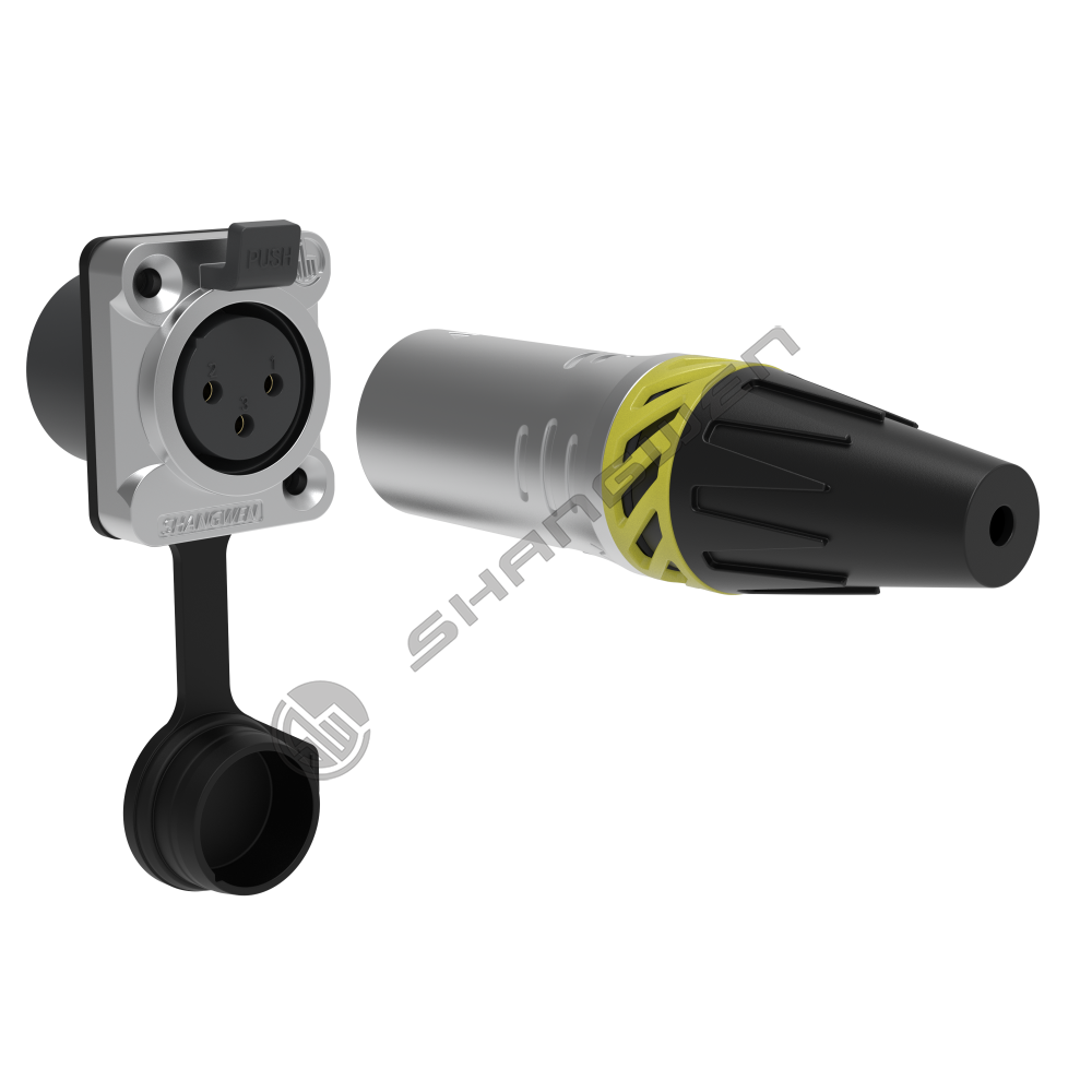 waterproof XLR 3pin  male socket(Silver)